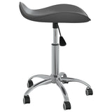 Salon Spa Stool Grey Faux Leather - Side View