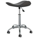 Salon Spa Stool Grey Faux Leather - Top-Down View