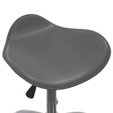 Salon Spa Stool Grey Faux Leather