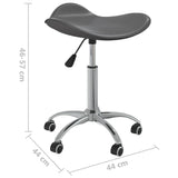 Salon Spa Stool Grey Faux Leather - Low Angle