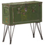 Storage Trunk Military Style 68x24x66 Cm Iron