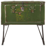 Storage Trunk Military Style 68x24x66 Cm Iron