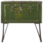 Storage Trunk Military Style 68x24x66 Cm Iron