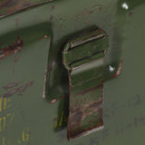 Storage Trunk Military Style 68x24x66 Cm Iron