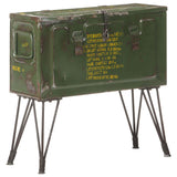 Storage Trunk Military Style 68x24x66 Cm Iron