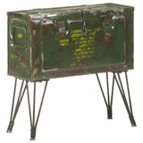 Storage Trunk Military Style 68x24x66 Cm Iron