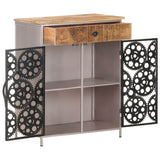 Sideboard 60x35x75 cm Rough Mango Wood & Iron - Top-Down View