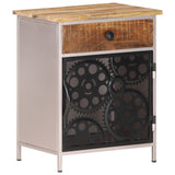 Bedside Cabinet 40x30x50 cm Rough Mango Wood - Extra Image