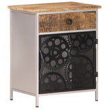 Bedside Cabinet 40x30x50 cm Rough Mango Wood - Extra Image