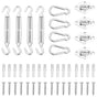 12 Piece Sunshade Sail Accessory Set Stainless Steel