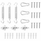 9 Piece Sunshade Sail Accessory Set Stainless Steel