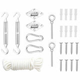 9 Piece Sunshade Sail Accessory Set Stainless Steel
