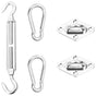 5 Piece Sunshade Sail Mounting Kit Stainless Steel