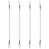 Ropes with Carabiner 4 pcs Rubber