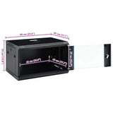 6U Wall Mounted Network Cabinet 19" IP20 600x450x350 mm
