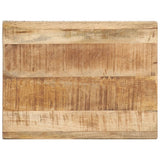 Side Table 40x30x50 cm Solid Rough Mango Wood - Side View