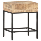 Side Table 40x30x50 cm Solid Rough Mango Wood - Extra Image