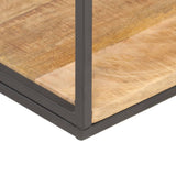 Bookcase 80x30x180 cm Rough Mango Wood - Top-Down View