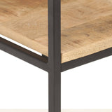 Bookcase 80x30x180 cm Rough Mango Wood - 45-Degree Angle