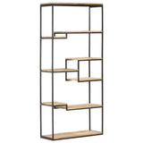 Bookcase 80x30x180 cm Rough Mango Wood - Extra Image