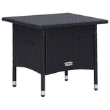 2 Piece Garden Lounge Set with Cushions Poly Rattan Black