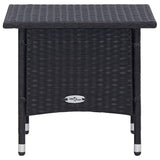 2 Piece Garden Lounge Set with Cushions Poly Rattan Black