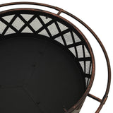 Rustic Fire Pit with Poker 76 cm XXL Steel - 45-Degree Angle