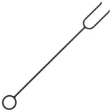 Rustic Fire Pit with Poker 76 cm XXL Steel - Close-Up Angle