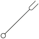 Rustic Fire Pit with Poker 67.5 cm XXL Steel - Close-Up Angle