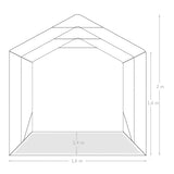 Garage Tent PVC 1.6x2.4 m Green