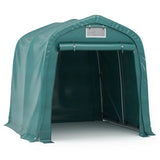 Garage Tent PVC 2.4x2.4 m Green - Front View