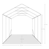 Garage Tent PVC 2,4x3,6 m Green