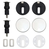 WC Toilet Seats with Soft Close Lid 2 pcs MDF Blue Water Drop Design - Low Angle