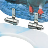 WC Toilet Seats with Soft Close Lid 2 pcs MDF Penguin Design