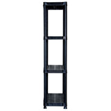Storage Shelf 4-Tier Black 61x30.5x130 cm Plastic - Top-Down View
