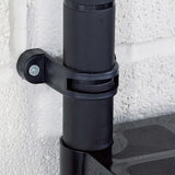 Storage Shelf 4-Tier Black 61x30.5x130 cm Plastic - Rear View