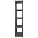 Storage Shelf 5-Tier Black 71x38x170 cm Plastic - Top-Down View