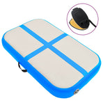 Inflatable Gymnastics Mat with Pump 60x100x10 cm PVC Blue