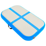 Inflatable Gymnastics Mat with Pump 60x100x10 cm PVC Blue - Side View