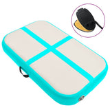 Inflatable Gymnastics Mat with Pump 60x100x10 cm PVC Green