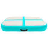 Inflatable Gymnastics Mat with Pump 60x100x10 cm PVC Green - Top-Down View