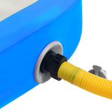 Inflatable Gymnastics Mat with Pump 300x100x15 cm PVC Blue - Low Angle