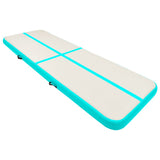 Inflatable Gymnastics Mat with Pump 300x100x15 cm PVC Green - Front View