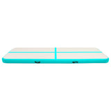 Inflatable Gymnastics Mat with Pump 300x100x15 cm PVC Green