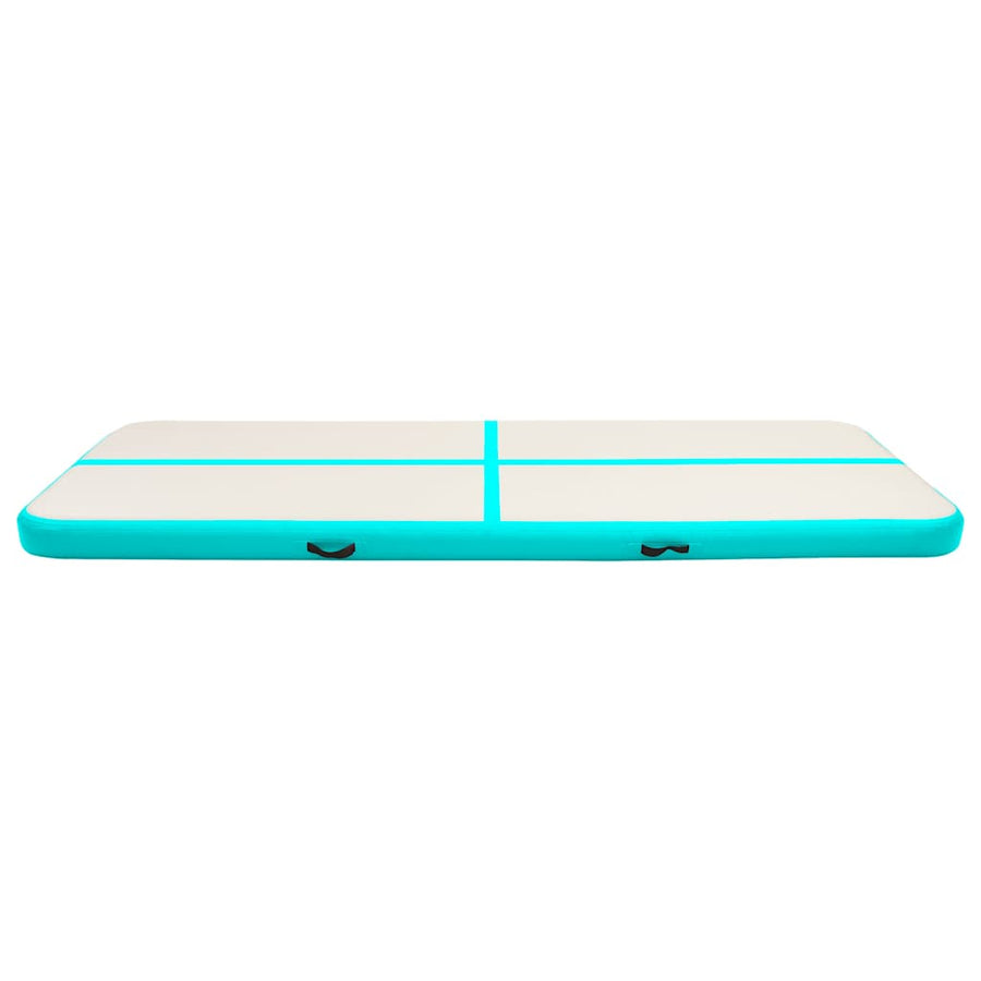 Inflatable Gymnastics Mat with Pump 300x100x15 cm PVC Green