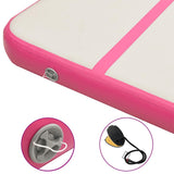 Inflatable Gymnastics Mat with Pump 400x100x15 cm PVC Pink - Rear View