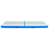 Inflatable Gymnastics Mat with Pump 400x100x15 cm PVC Blue