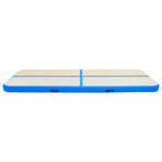Inflatable Gymnastics Mat with Pump 400x100x15 cm PVC Blue