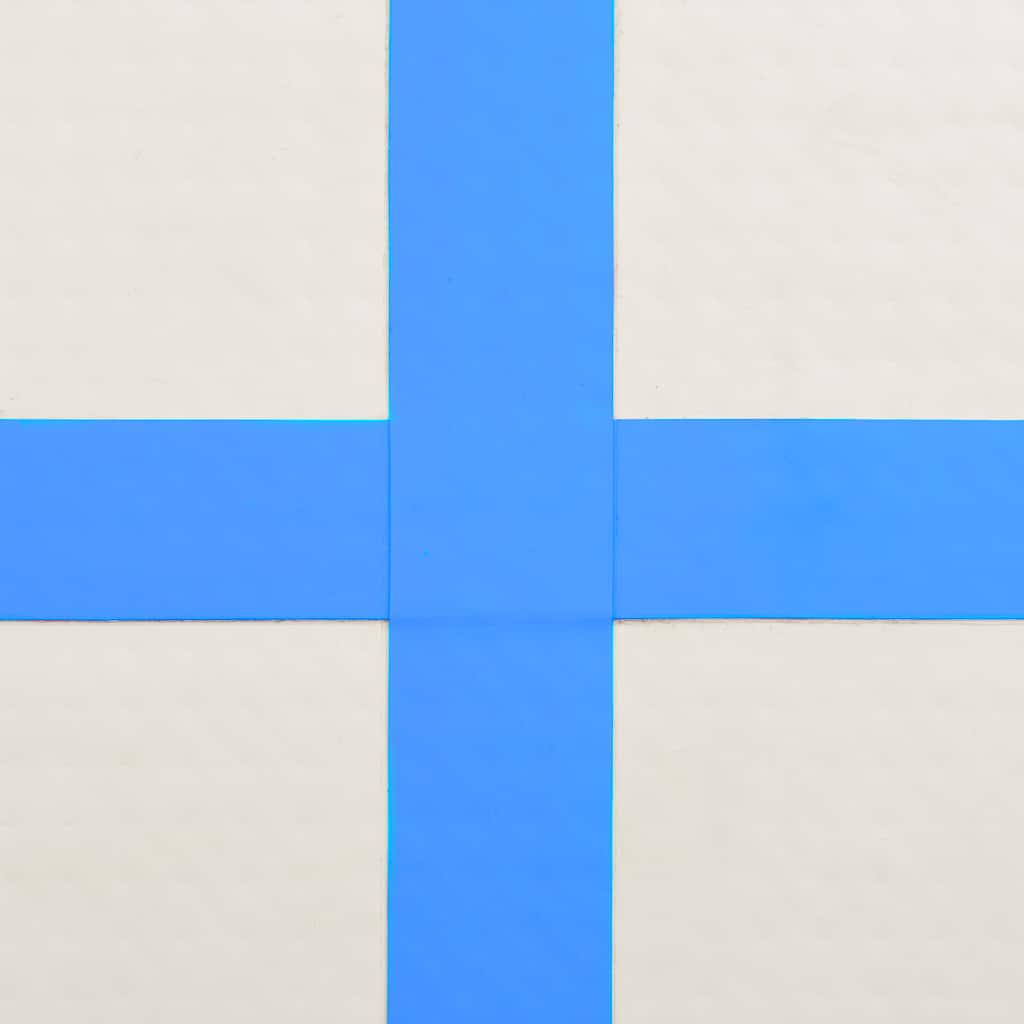 Inflatable Gymnastics Mat with Pump 400x100x15 cm PVC Blue