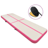 Inflatable Gymnastics Mat with Pump 300x100x20 cm PVC Pink